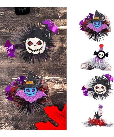 Holiday Horror Duckbill Clip Halloween Headdress Halloween Headdress Partys Decor | Halloween Clips Non-slip Holiday Black Glittery Hairpin For Adults Kids - Buy Online on SooperMarket.com