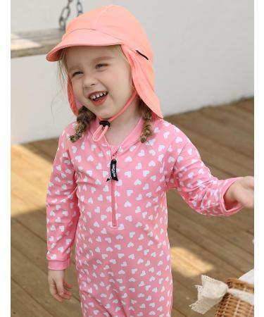 weVSwe Baby Toddler Sun Hat UPF 50+ Swim Cap with Neck Flap and Adjustable Straps - Orange (12-24 Months) - Buy Online on SooperMarket.com
