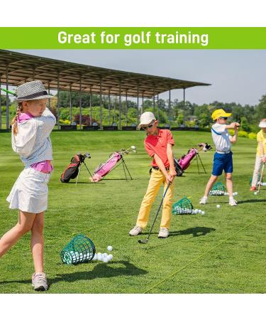 200 Pcs Plastic Practice Golf Balls with Limited Flight for Indoor & Outdoor Training - Includes 2 Mesh Golf Ball Bags | Home Backyard & Driving Range Practice - Buy Online on SooperMarket.com