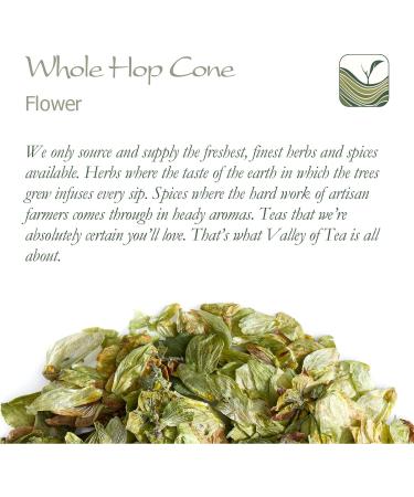 Organic Dried Whole Leaf Hops - 50g Pack - Ideal for Tea - Hop Cone Flowers Leaves - Buy Online on SooperMarket.com