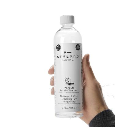 STYLPRO Makeup Brush Cleanser (500ml) - Removes Oily Foundation, Stains | 16.9 Fl Oz Makeup Brush Cleaning Liquid for Brush Cleaner Machine - Buy Online on SooperMarket.com