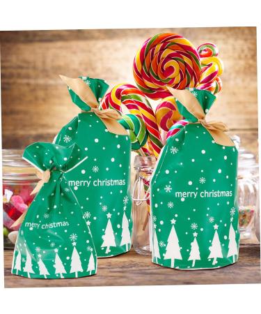 KOMBIUDA Christmas Sack 50pcs Christmas Bag Candy Bags Halloween Candy Christmas Drawstring Bag Snowflake Crisp Ribbon - Buy Online on SooperMarket.com