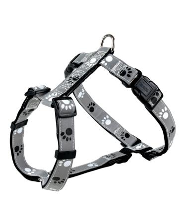 Trixie Silver reflect dishes size S - M: breast circumference 40 65 cm/20 mm in black/silver gray - reflective dog harness with continuously adjustable elements for small dogs 12232 gray S (40 x 65 cm 20 mm)