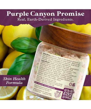 Purple Canyon SolSalts Matcha Detox Bath Salts | Lemon Basil Scented Soak with Green Tea & Grape Seed Oil - International Shipping Available - Buy Online on SooperMarket.com