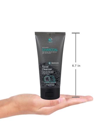 Nature's Beauty Activated Charcoal Facial Cleanser - Detoxifying Citrus Scent - 6 fl oz - Made in USA - Buy Online on SooperMarket.com