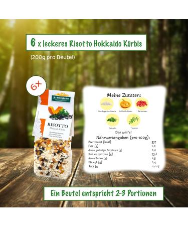 Dr.Ana Collection Italian Risotto Hokkaido Pumpkin | Vegan Additive-Free 100% Arborio Rice | 6 x 200g Pack | International Shipping Available - Buy Online on SooperMarket.com