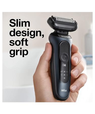 Braun Series 6 6075cc Electric Foil Shaver for Men | Wet & Dry Shave with Beard Trimmer | Clean & Charge SmartCare Center | Rechargeable Waterproof Razor in Black - Includes Leather Travel Case - Buy Online on SooperMarket.com