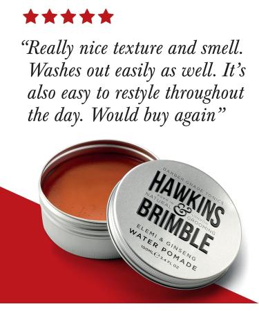 Hawkins & Brimble Gentlemen's Water Pomade - 100ml Pack - Daily Ritual Hair Styling with Elemi & Ginseng - Firm Hold Pomade for Men - Buy Online on SooperMarket.com