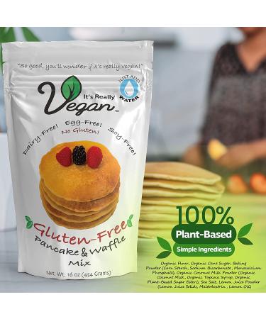 Vegan Gluten Free Pancake & Waffle Mix | Dairy, Egg, and Soy Free | Serving Size 1/3 Cup (40g) | Gluten Free - Buy Online on SooperMarket.com