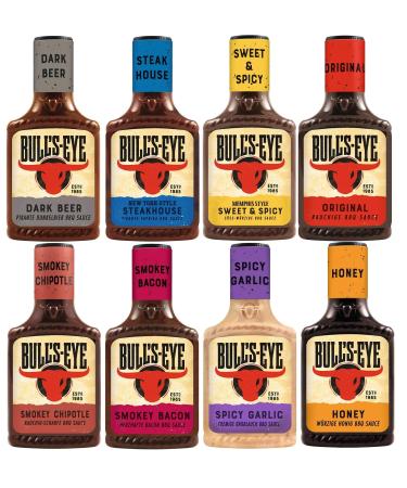 Bull's Eye Barbecue Grill Sauces Set 8 different varieties 300ml each