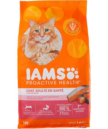 IAMS Proactive Health Healthy Adult Dry Cat Food with Salmon 3.18kg Bag - Buy Online on SooperMarket.com