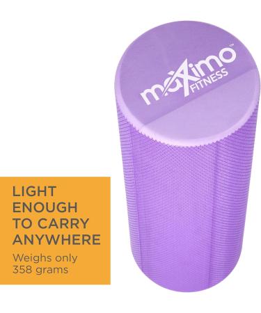Maximo Fitness Fascia Roll - Medium Hard Massage Roller for Spine Back Legs & Arms (45x15 cm) - Ideal for Yoga Pilates & Post-Sport Recovery - Purple - Buy Online on SooperMarket.com