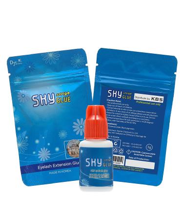 Sky Glue S+ 5ml 2 Bottles Long Retention Eyelash Extensions Adhesive by KBS | Fast Drying, Professional Black Glue | 6-8 Weeks Lasting Time | Includes 2 Eyepatches (Two Pack) - Buy Online on SooperMarket.com