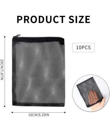 MOZEAT LENS Aquarium Filter Bag - 10 Reusable High Flow Zipper Bags for Activated Carbon & Bio-Ball - Black Network Filter Bags for Optimal Water Filtration - Buy Online on SooperMarket.com