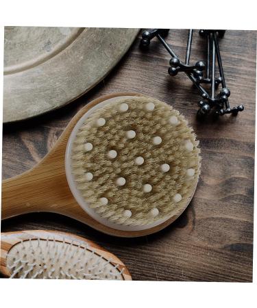 BCOATH Bamboo Handle Bath Cleaner Brush - Double-Sided Scrubber for Shower and Body Scrubbing - Buy Online on SooperMarket.com