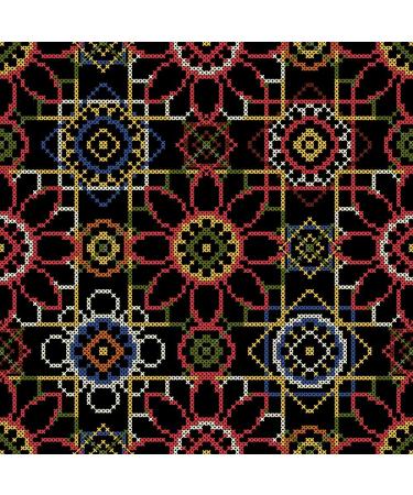 Pllieay 14 Count Big Size Black Classic Reserve Aida Cloth Cross Stitch Fabric - 59x39 Inch - 1 Pack - Buy Online on SooperMarket.com