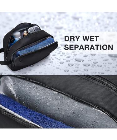 BAGSMART Men's Travel Toiletry Organizer - Water Resistant Hanging Dopp Kit/Shaving Bag - Black-Medium - Buy Online on SooperMarket.com