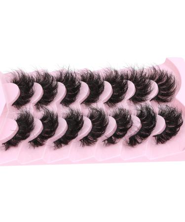 Geeneiya Dense 8D Mink Fluffy Cat Eye Lashes Pack for Long, Thick Volume - Look Like Extensions - Buy Online on SooperMarket.com