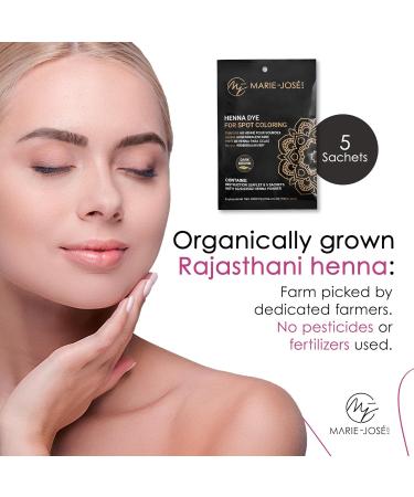 Marie-Jos & Co Henna Dye Set - Professional Grade Dark Brown Henna Tint for Spot Coloring - 50 Applications - International Shipping Available - Buy Online on SooperMarket.com
