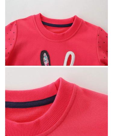 Girls Bunny Sweatshirt - Cotton Casual Jumper for Toddler Age 2-3 Years - Buy Online on SooperMarket.com
