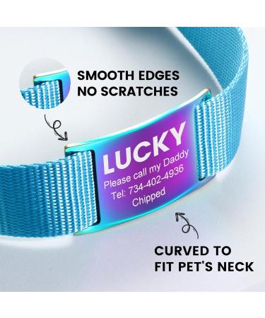 Yhananti Personalized Dog Tag - Engravable Stainless Steel Pet ID for Dogs & Cats - Custom Name Phone & Address (L Silver) for 19mm Collars - Buy Online on SooperMarket.com