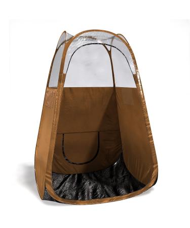 Spray Tan Tent (Bronze) The Best Bigger Than Others Folds Easily in 30 Seconds and Has NO Logo On Tent Itself! Professional Sunless Tanning Pop-Up Spraying Booth for Airbrush Art Makeup & Painting