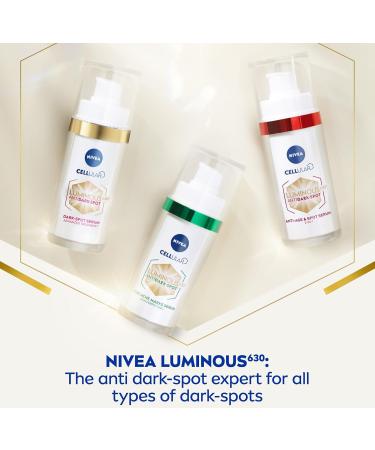 NIVEA Luminous 630 Anti-Age & Dark-Spot Serum (30ml) Facial Serum Reduces 10 Years of Accumulated Age Spots Face Serum for Even Strengthened Younger-Looking Skin 30 ml (Pack of 1) Age spots - Buy Online on SooperMarket.com