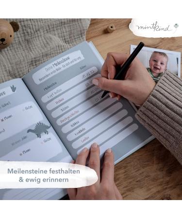 Mintkind Baby Album 'Your First Year of Life' A5 Mint - Customizable Photo Book & Sticker Set | Perfect Baby Gift for Boys & Girls | Ideal Memory Keepsake from 0 Months - Buy Online on SooperMarket.com