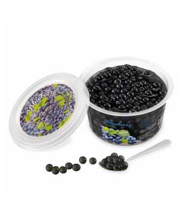 Inspire food bubble tea pearl blueberry for bubble tea |Popping boba pearls tapioka fruit beads and boba pearls - 100% vegan and gluten -free without artificial dye 450g blueberry blueberry 450 g (1 Pack)