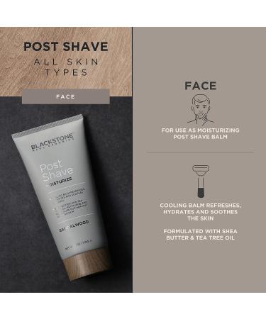 Blackstone Men's Sandalwood Post Shave Moisturizer | Soothing Cooling Balm | 6 oz | Made in USA - Buy Online on SooperMarket.com
