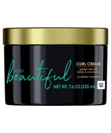 My Black is Beautiful Curl Cream, Sulfate Free, for Curly and Coily Hair with Coconut Oil, Honey and Turmeric, 7.6 fl oz Curl Cream with Coconut Oil, Honey & Tumeric 7.6 Fl Oz