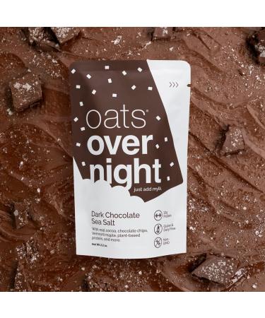 Oats Overnight - Dark Chocolate Sea Salt - Vegan 10g Protein Low Sugar Breakfast Shake - Gluten Free High Fiber Non GMO Oatmeal (2.2 oz per meal) (16 Pack) - Buy Online on SooperMarket.com