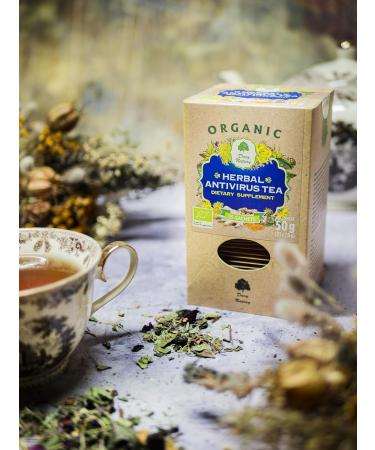 Organic Herbal tea Antivirus Tea bags 25x2g Organic Farming Product with Elecampane root ginger turmeric iceland lichen Body Regeneration Boost Immune System Natural Detox - Buy Online on SooperMarket.com