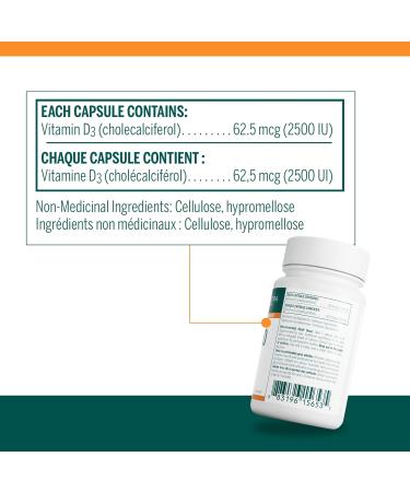 Genestra Brands D3 2500 | Supports Immune Function and Development of Bones and Teeth* | 90 Vegetarian Capsules - Buy Online on SooperMarket.com