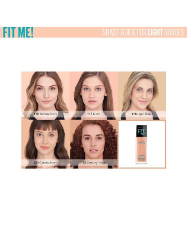 Maybelline Fit Me Matte + Poreless Liquid Foundation Makeup 112 Natural Ivory 1 Fl Oz x 2 - Pack of 2 | Oil-Free Formula - Buy Online on SooperMarket.com