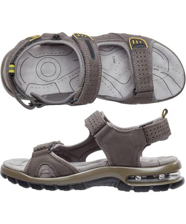 Outpro Men's Waterproof Outdoor Sports Sandals - Lightweight Leather Trekking & Hiking Sandals with Velcro Fastener - Size 45 EU - Perfect for Summer Adventures - Buy Online on SooperMarket.com