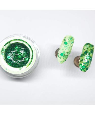 5 ml UV Colorgel Crisp Glitter - Vibrant Green for Nail Art & Design | International Shipping - Buy Online on SooperMarket.com