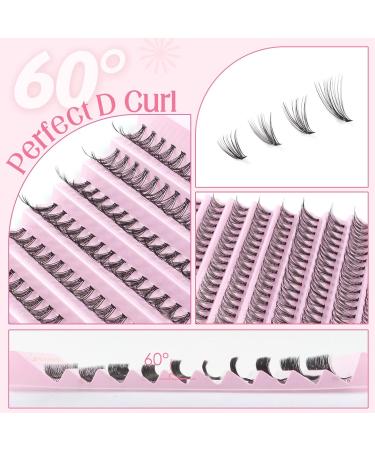Parriparri 20D D Curl Cluster Lashes - 200 Pcs | Reusable Soft Russian Lashes Extension | DIY at Home | 0.07D-20D-Mix | 8-16MM Individual False Eyelashes - Buy Online on SooperMarket.com
