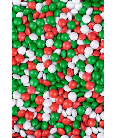 Coloured Milk Chocolate Beans - 30g or 100g - Cake Cupcake & Cookie Decoration Sprinkles (Red White & Green 100g) Red White & Green 100g