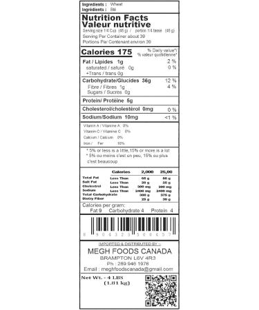 Megh Bhakri Flour 1.81kg 4 pound - Buy Online on SooperMarket.com