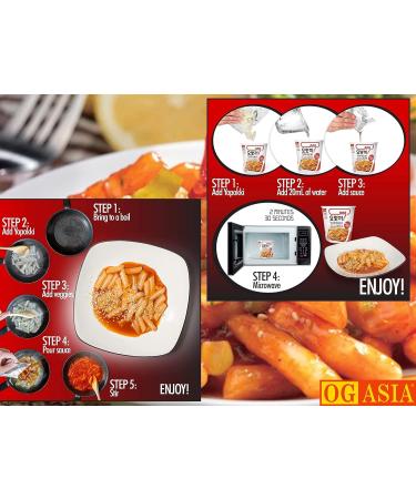 Buy Yopokki 5 Pack Instant Rice Cake Cups - Korean Spicy & Sweet Rice Cakes - Top 5 Flavors with Garlic Beans & Kimchi - OG Asia - 635g International Shipping Available - Buy Online on SooperMarket.com