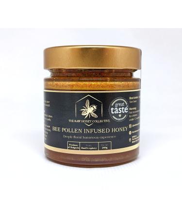 Award Winning Bee Pollen Infused Honey 240g (1 Star Great Taste Award 2022)