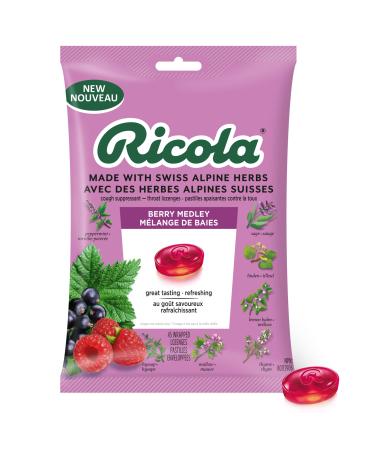 Ricola Berry Medley Cough Suppressant Throat Drops 45 Count Bag