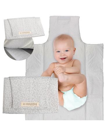 Mimuselina wrap pad on the go - portable diaper -repellent and dirt repellent - changing padding on the way upholstered - foldable diaper pad.