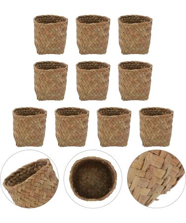 Cabilock 20pcs Wicker Baby Exquisite Grocery Flower Handwoven Crafts Chip Mini Makeup For Dollhouse Ring Natural Bamboo Sweet Goodies Portable Plant Favor Outdoor Anniverary Seagrass - Buy Online on SooperMarket.com