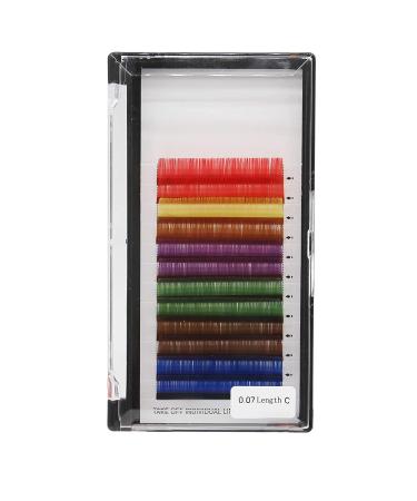 Bodemrincer 8-20mm Mixed Tray False Eyelashes - Rainbow Colored Individual Eyelash Extension (15mm) - Buy Online on SooperMarket.com