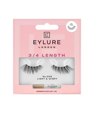 Eylure 3/4 Length No. 006 False Lashes 006 Black 1 Pair (Pack of 1)