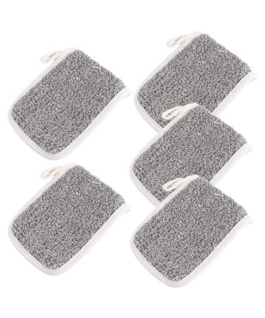 Gogogmee 5pcs Flip Soap Foam Net Soap Foaming Pouches Foam Net Soap Storage Khaki Cotton Linen