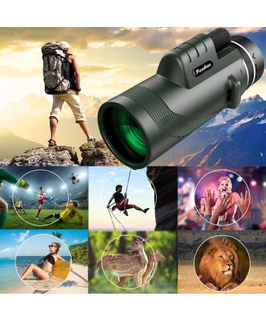Pankoo 40X60 Monocular High Power Monocular Scope for Bird Watching Traveling Concert Sports Game with Phone Adapter Tripod - Buy Online on SooperMarket.com