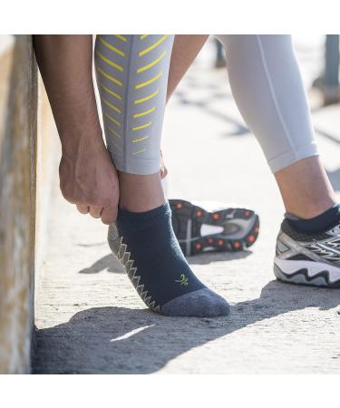 Hidden Comfort No-show Running Socks (4 Pairs) - Men and Women, White, Black, Charcoal, Gray, Medium - Buy Online on SooperMarket.com